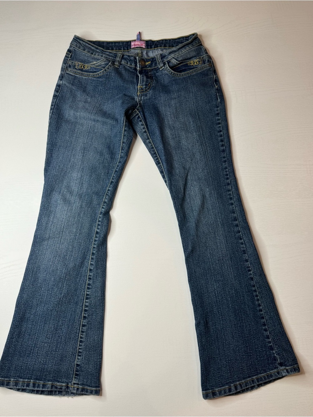 Women's Dark Blue Bootcut Jeans - Stretch Denim